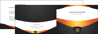 realiser depliant 2 volets  4 pages  web design noir simple professionnel MLIG63584