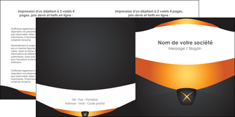 realiser depliant 2 volets  4 pages  web design noir simple professionnel MLIG63598