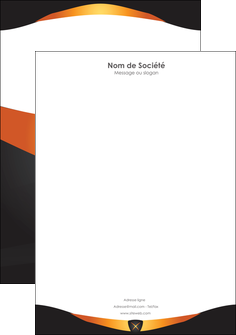 creation graphique en ligne tete de lettre web design noir simple professionnel MLIG63600