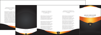 modele en ligne depliant 4 volets  8 pages  web design noir simple professionnel MLIG63610