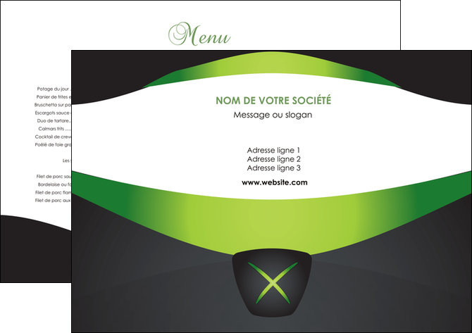 exemple set de table gris vert fond MIDBE64002
