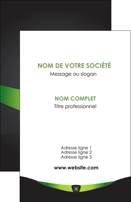 personnaliser modele de carte de visite gris vert fond MFLUOO64012