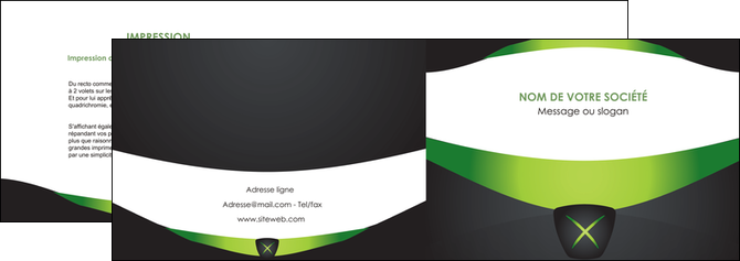 impression depliant 2 volets  4 pages  gris vert fond MFLUOO64018