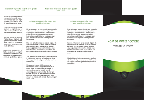 personnaliser modele de depliant 3 volets  6 pages  gris vert fond MIDBE64028