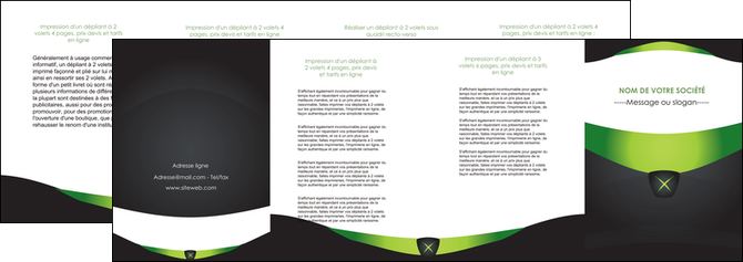 creer modele en ligne depliant 4 volets  8 pages  gris vert fond MIDBE64044
