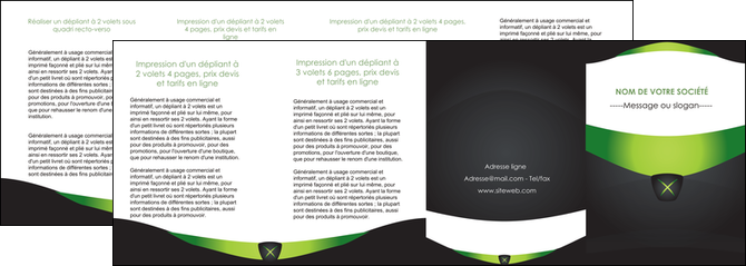 realiser depliant 4 volets  8 pages  gris vert fond MIDBE64050