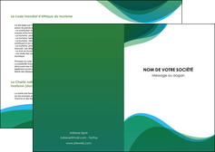 impression depliant 2 volets  4 pages  vert bleu couleurs froides MLGI64170