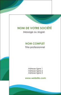 personnaliser maquette carte de visite vert bleu couleurs froides MLGI64174