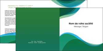 modele depliant 2 volets  4 pages  vert bleu couleurs froides MLGI64194