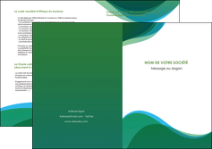 exemple depliant 2 volets  4 pages  vert bleu couleurs froides MLGI64204