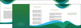 creer modele en ligne depliant 4 volets  8 pages  vert bleu couleurs froides MLGI64206