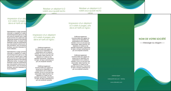 modele en ligne depliant 4 volets  8 pages  vert bleu couleurs froides MLGI64210