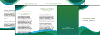 imprimerie depliant 4 volets  8 pages  vert bleu couleurs froides MLGI64212