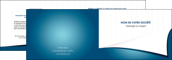 creer modele en ligne depliant 2 volets  4 pages  bleu fond  bleu couleurs froides MFLUOO64252