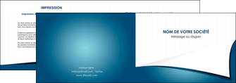 faire depliant 2 volets  4 pages  bleu fond  bleu couleurs froides MFLUOO64254