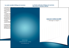 faire modele a imprimer depliant 2 volets  4 pages  bleu fond  bleu couleurs froides MFLUOO64276