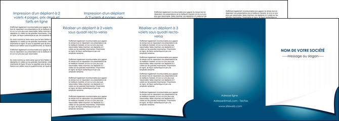 creation graphique en ligne depliant 4 volets  8 pages  bleu fond  bleu couleurs froides MFLUOO64280