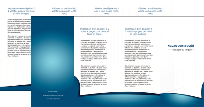 realiser depliant 4 volets  8 pages  bleu fond  bleu couleurs froides MFLUOO64284