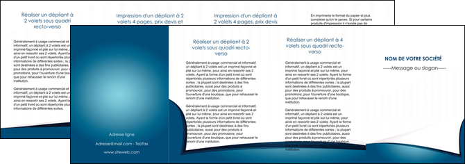 exemple depliant 4 volets  8 pages  bleu fond  bleu couleurs froides MFLUOO64286