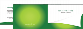 realiser depliant 2 volets  4 pages  vert fond vert abstrait MLIGCH64356