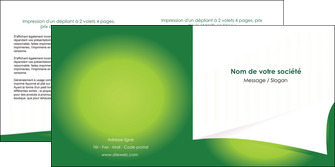 impression depliant 2 volets  4 pages  vert fond vert abstrait MLIGCH64370