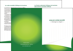 exemple depliant 2 volets  4 pages  vert fond vert abstrait MLIGCH64380