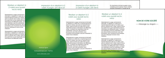 exemple depliant 4 volets  8 pages  vert fond vert abstrait MLIGCH64390