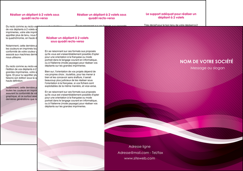 creation graphique en ligne depliant 3 volets  6 pages  violet violet fonce couleur MFLUOO64540