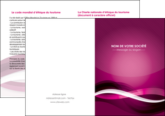 imprimerie depliant 2 volets  4 pages  violet violet fonce couleur MFLUOO64554
