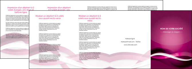maquette en ligne a personnaliser depliant 4 volets  8 pages  violet violet fonce couleur MFLUOO64558