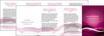 modele depliant 4 volets  8 pages  violet violet fonce couleur MFLUOO64564