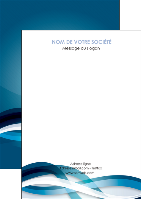 impression flyers web design bleu fond bleu couleurs froides MIDLU64684