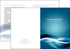 faire depliant 2 volets  4 pages  web design bleu fond bleu couleurs froides MIDLU64720