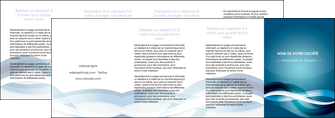 cree depliant 4 volets  8 pages  web design bleu fond bleu couleurs froides MIDLU64730