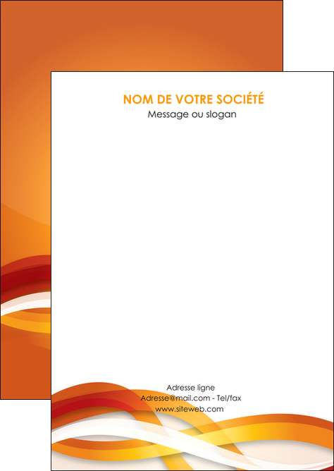 personnaliser maquette flyers orange colore couleur MLGI64806