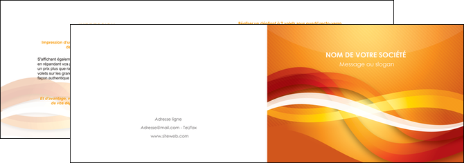 cree depliant 2 volets  4 pages  orange colore couleur MLGI64818