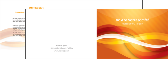 imprimerie depliant 2 volets  4 pages  orange colore couleur MLGI64820