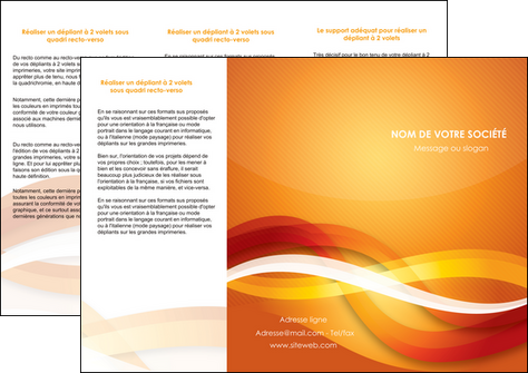 maquette en ligne a personnaliser depliant 3 volets  6 pages  orange colore couleur MLGI64828