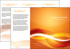 maquette en ligne a personnaliser depliant 3 volets  6 pages  orange colore couleur MLGI64828
