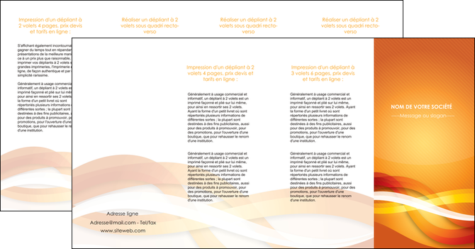 imprimer depliant 4 volets  8 pages  orange colore couleur MLGI64850