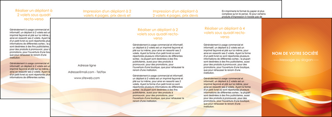 maquette en ligne a personnaliser depliant 4 volets  8 pages  orange colore couleur MLGI64852