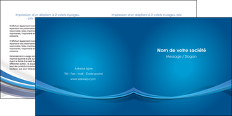 faire depliant 2 volets  4 pages  bleu fond bleu pastel MFLUOO66696