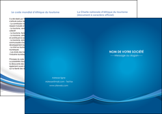 cree depliant 2 volets  4 pages  bleu fond bleu pastel MFLUOO66706
