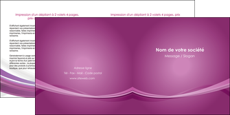 impression depliant 2 volets  4 pages  violet violette abstrait MIFCH66968