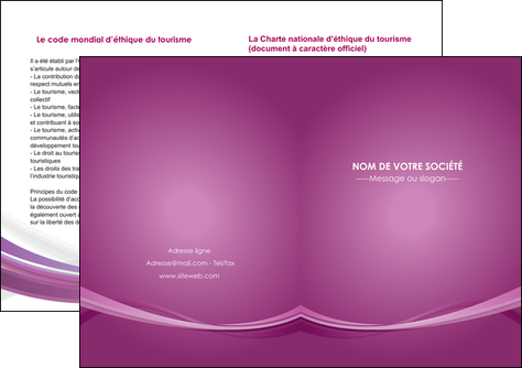 imprimer depliant 2 volets  4 pages  violet violette abstrait MFLUOO66978