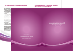 imprimer depliant 2 volets  4 pages  violet violette abstrait MIFCH66978