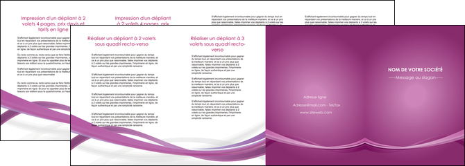 creer modele en ligne depliant 4 volets  8 pages  violet violette abstrait MFLUOO66982