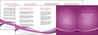 creer modele en ligne depliant 4 volets  8 pages  violet violette abstrait MIFCH66982