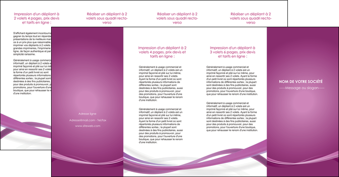creer modele en ligne depliant 4 volets  8 pages  violet violette abstrait MFLUOO66986