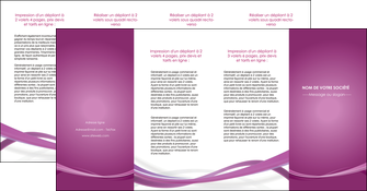 creer modele en ligne depliant 4 volets  8 pages  violet violette abstrait MIFCH66986
